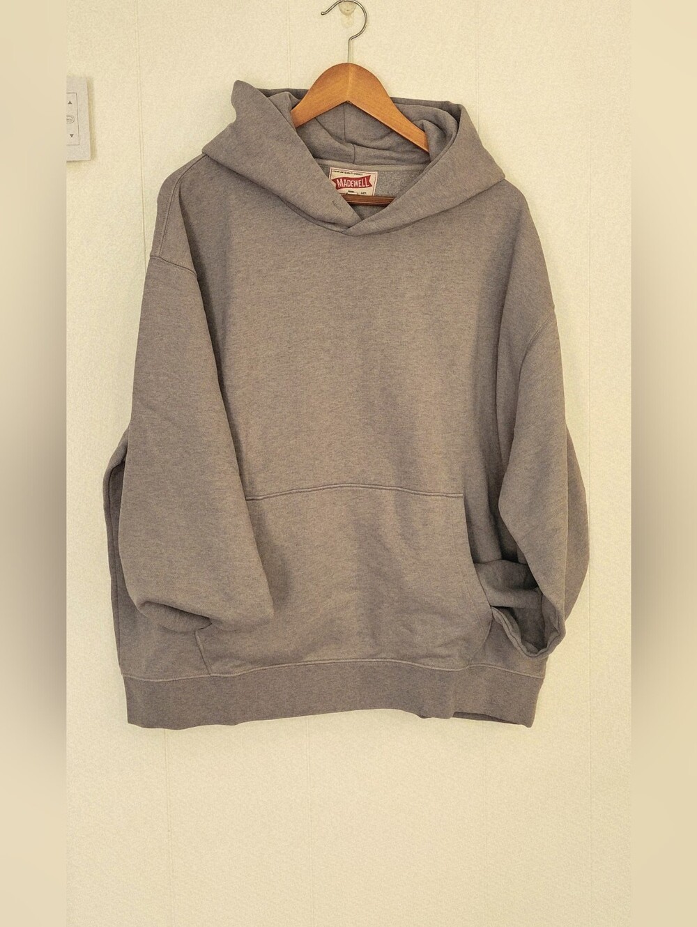 Madewell Men's Heather Gray Pullover Hoodie